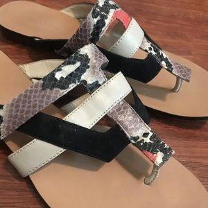 SOLD Calvin Klein Sandals Size 7M Animal Print.